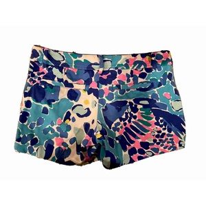 Lilly Pulitzer Aqua Floral Callahan 5 in. shorts 4